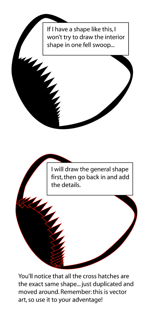 cross hatching vector